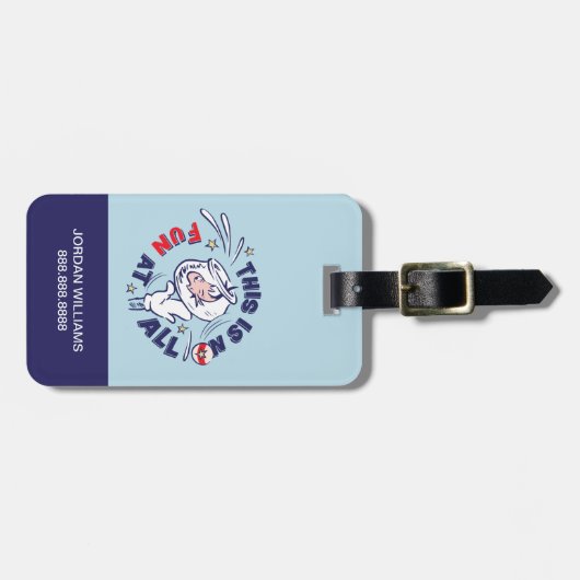 帽子の中の猫 | これはおもしろいではない ラゲッジタグ (正面横)