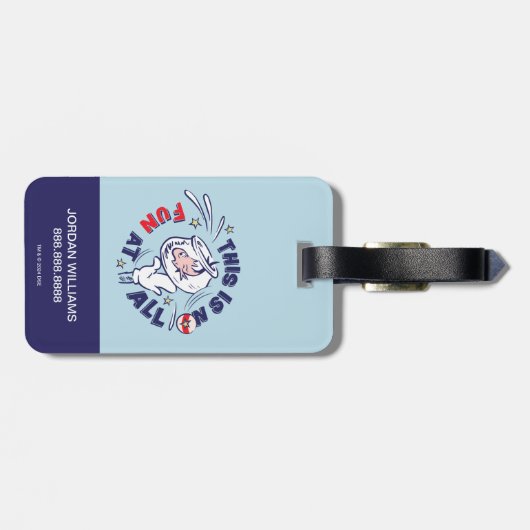 帽子の中の猫 | これはおもしろいではない ラゲッジタグ (裏面横)