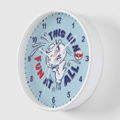 帽子の中の猫 | これはおもしろいではない 壁時計 (傾斜)