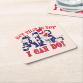 帽子の中の猫 | しかしそればかりではない スクエアペーパーコースター (アングル)