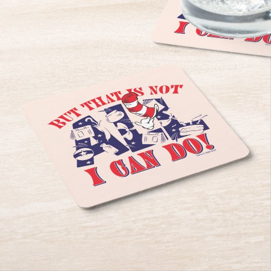 帽子の中の猫 | しかしそればかりではない スクエアペーパーコースター (アングル)