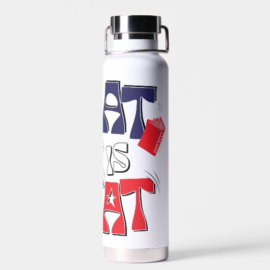 帽子の中の猫 | そういうことだ ウォーターボトル (背面)