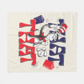 帽子の中の猫 | そういうことだ フリースブランケット (正面(横))