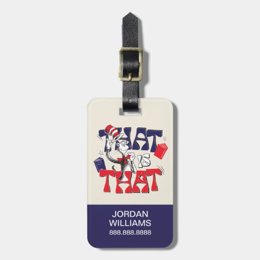 帽子の中の猫 | そういうことだ ラゲッジタグ (正面縦)