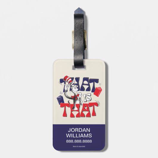 帽子の中の猫 | そういうことだ ラゲッジタグ (裏面縦)