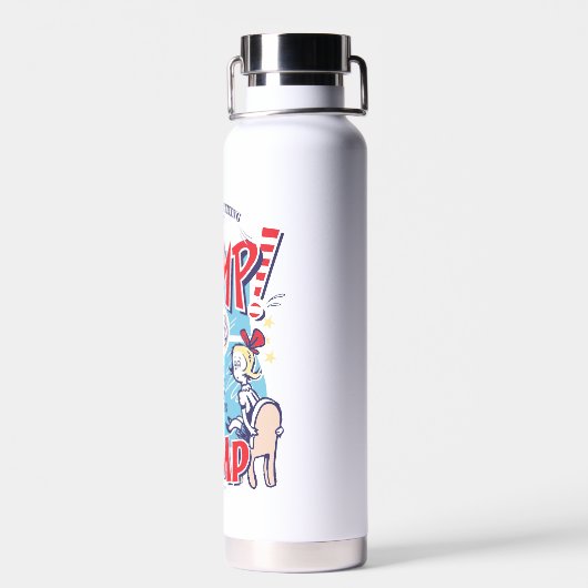 帽子の中の猫 | それから何かが膨らんだ ウォーターボトル (背面)