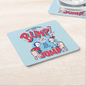 帽子の中の猫 | それから何かが膨らんだ スクエアペーパーコースター (アングル)