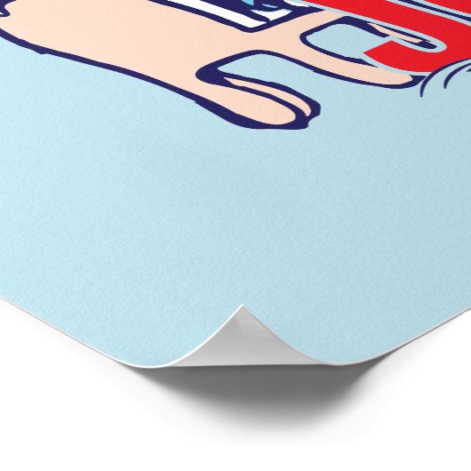 帽子の中の猫 | それから何かが膨らんだ ポスター (角)