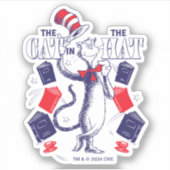 帽子の中の猫 | の読本 シール (正面)