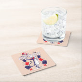 帽子の中の猫 | の読本 スクエアペーパーコースター (インサイチュ)