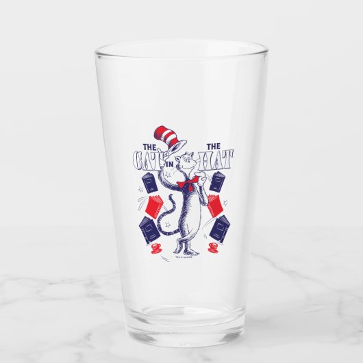 帽子の中の猫 | の読本 タンブラーグラス (正面)