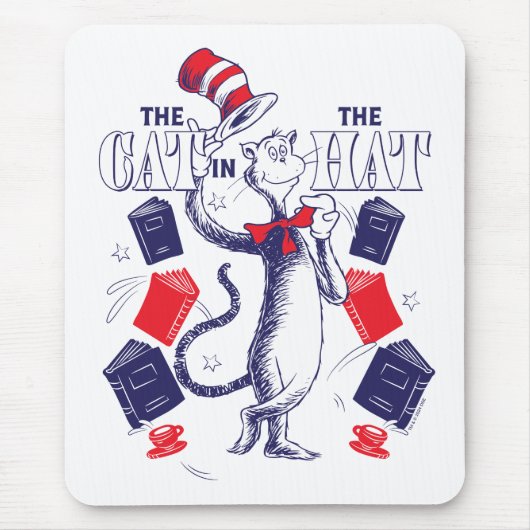 帽子の中の猫 | の読本 マウスパッド (正面)