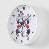 帽子の中の猫 | の読本 壁時計 (傾斜)