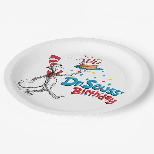 帽子の中の猫 |セウス博士の誕生日 ペーパープレート (アングル)