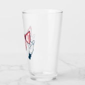 帽子の中の猫 | ネコ文字ボウタイ タンブラーグラス (左)