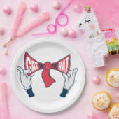 帽子の中の猫 | ネコ文字ボウタイ ペーパープレート (パーティー)
