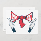 帽子の中の猫 | ネコ文字ボウタイ ポストカード (正面/裏面)