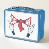 帽子の中の猫 | ネコ文字ボウタイ メタルランチボックス (裏面)