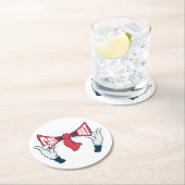 帽子の中の猫 | ネコ文字ボウタイ ラウンドペーパーコースター (インサイチュ)