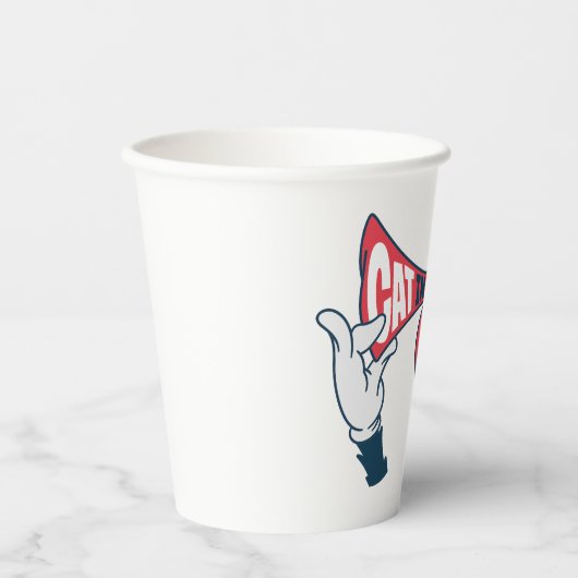 帽子の中の猫 | ネコ文字ボウタイ 紙コップ (正面)