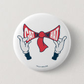 帽子の中の猫 | ネコ文字ボウタイ 缶バッジ (正面)