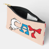 帽子の中の猫 | ネコ文字 アクセサリーポーチ (見開き)