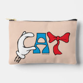 帽子の中の猫 | ネコ文字 アクセサリーポーチ (正面)