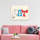 帽子の中の猫 | ネコ文字 キャンバスプリント (インサイチュ (リビング))