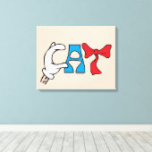 帽子の中の猫 | ネコ文字 キャンバスプリント (インサイチュ (ウッドフロア))