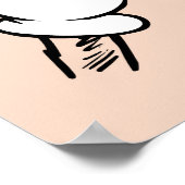 帽子の中の猫 | ネコ文字 ポスター (角)