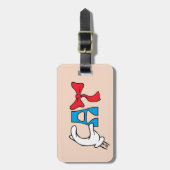 帽子の中の猫 | ネコ文字 ラゲッジタグ (正面縦)