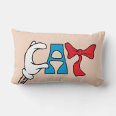 帽子の中の猫 | ネコ文字 ランバークッション (裏面)