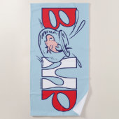 帽子の中の猫 | バンプ ビーチタオル (正面)