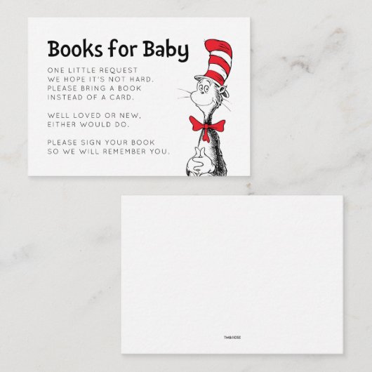 帽子の中の猫 |ベビー挿入カード用ブック エンクロージャーカード (正面/裏面)