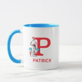 帽子の中の猫、モノの名前&モノグラムP マグカップ (左)