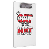 帽子の中の猫 | レッド&ホワイトストライプの文字 クリップボード (右)