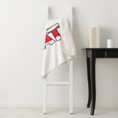 帽子の中の猫 | レッド&ホワイトストライプの文字 シェルパブランケット (インサイチュ)