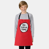 帽子の中の猫 |就学前 エプロン (着用した状態)