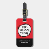 帽子の中の猫 |就学前 ラゲッジタグ (正面縦)