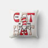 帽子の中の猫 | 帽子間抜けをかぶった猫 クッション (正面)