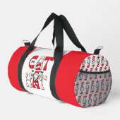 帽子の中の猫 | 帽子間抜けをかぶった猫 ダッフルバッグ (右コーナー)