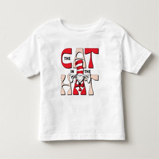 帽子の中の猫 | 帽子間抜けをかぶった猫 トドラーTシャツ (正面)