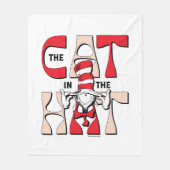 帽子の中の猫 | 帽子間抜けをかぶった猫 フリースブランケット (正面)