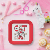 帽子の中の猫 | 帽子間抜けをかぶった猫 ペーパープレート (パーティー)