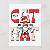 帽子の中の猫 | 帽子間抜けをかぶった猫 ポストカード (正面)