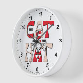 帽子の中の猫 | 帽子間抜けをかぶった猫 壁時計 (傾斜)