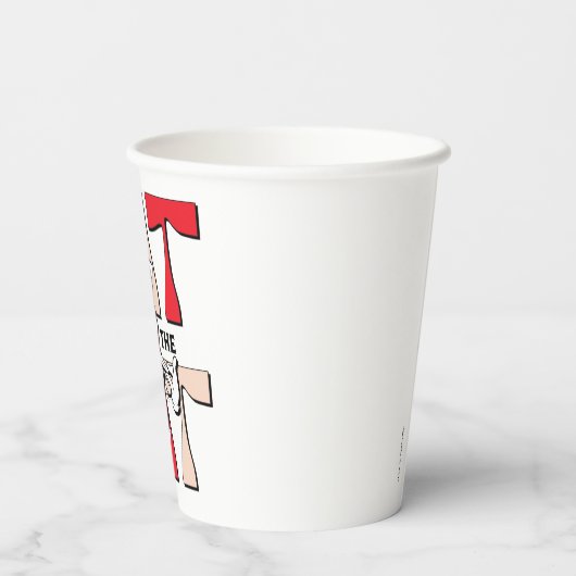 帽子の中の猫 | 帽子間抜けをかぶった猫 紙コップ (裏面)