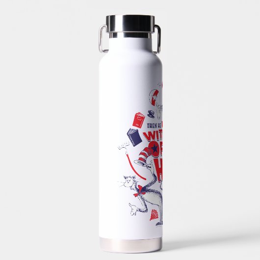 帽子の中の猫| 彼は帽子の先端を持って行ってしまった ウォーターボトル (正面)