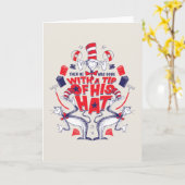 帽子の中の猫| 彼は帽子の先端を持って行ってしまった カード (黄色い花)