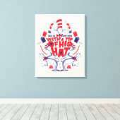 帽子の中の猫| 彼は帽子の先端を持って行ってしまった キャンバスプリント (インサイチュ (ウッドフロア))